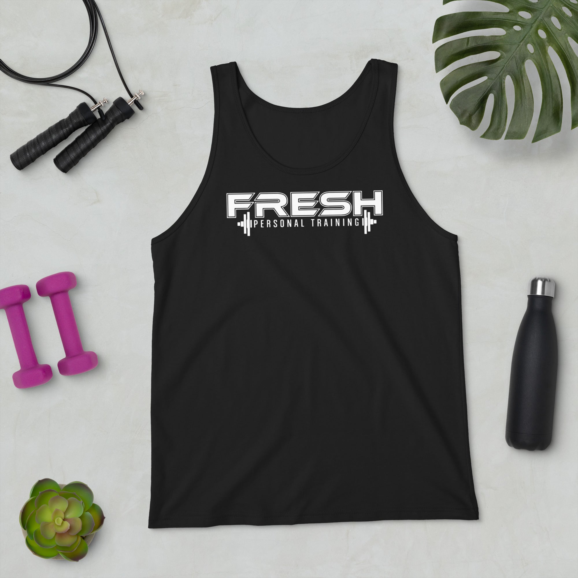 Fresh Black Unisex Tank Top