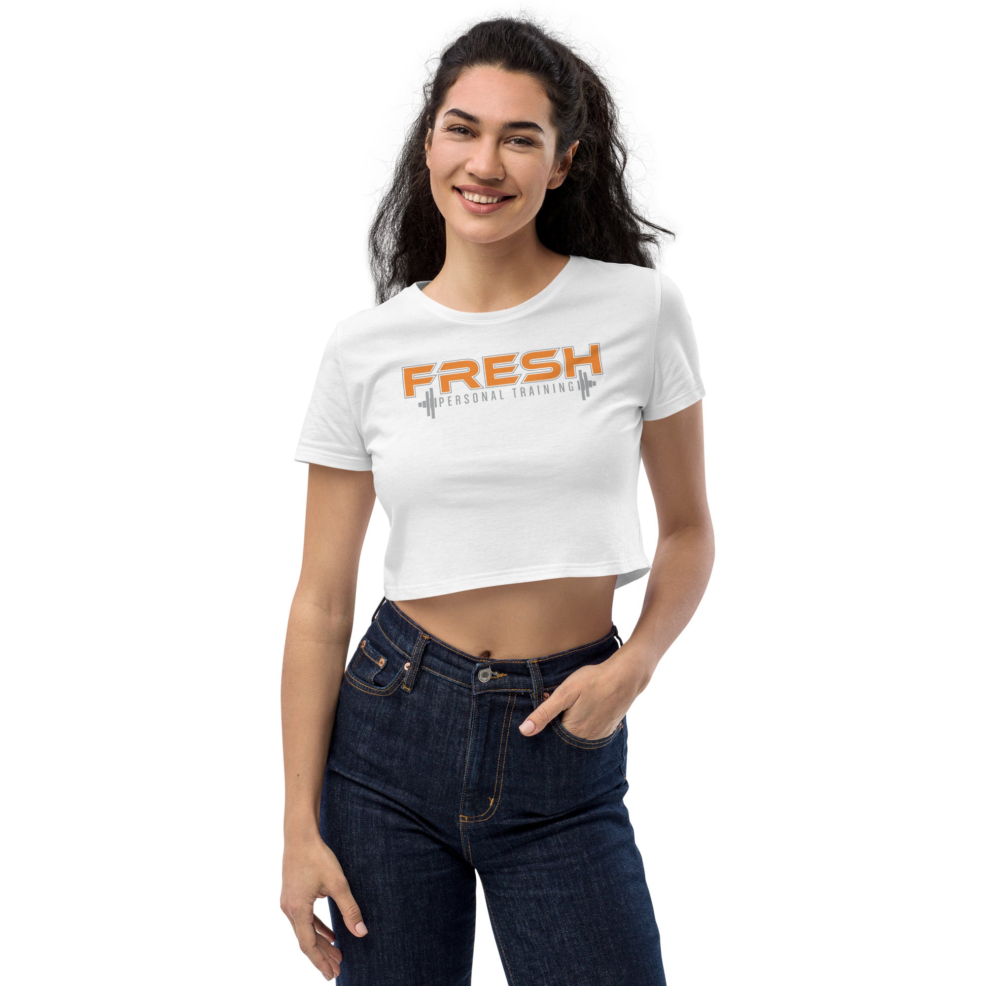 White Organic Crop Top